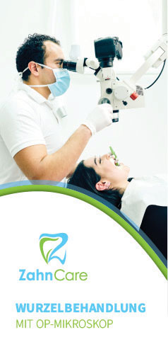 Zahnarztpraxis Zahn-Care Reutlingen -- Flyer Wurzelkanalbehandlung